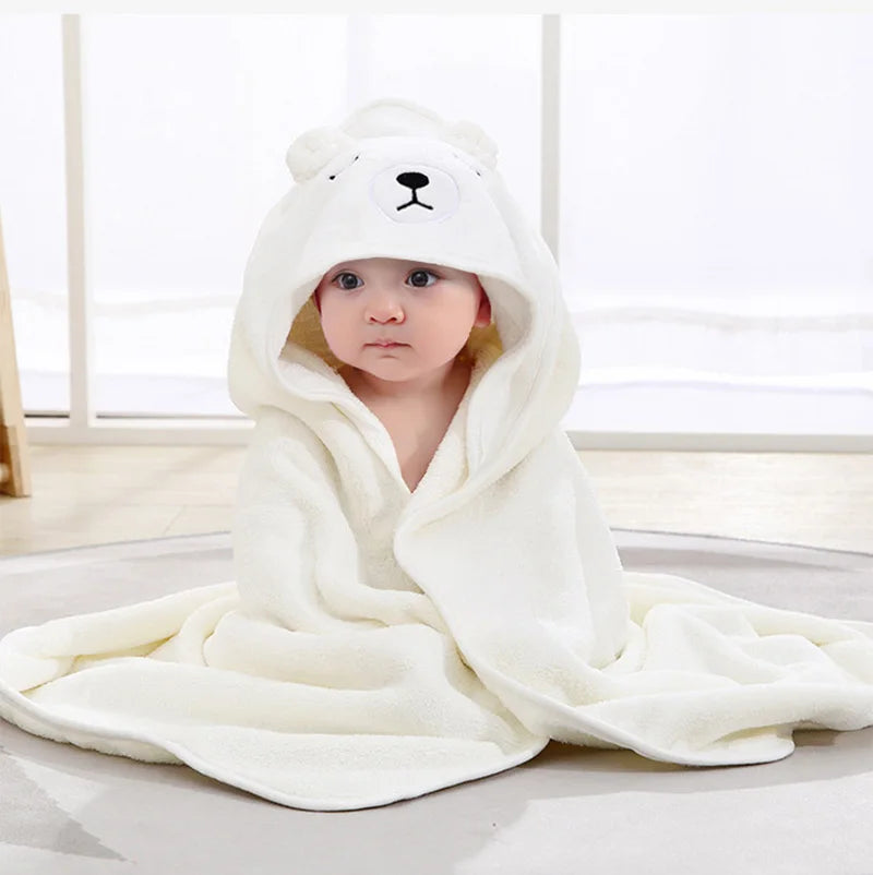 Toalla de baño para bebé con capucha
