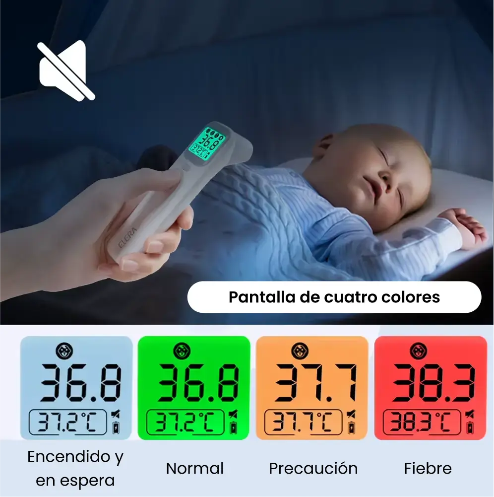 Termómetro digital por infrarrojos para bebés y adultos