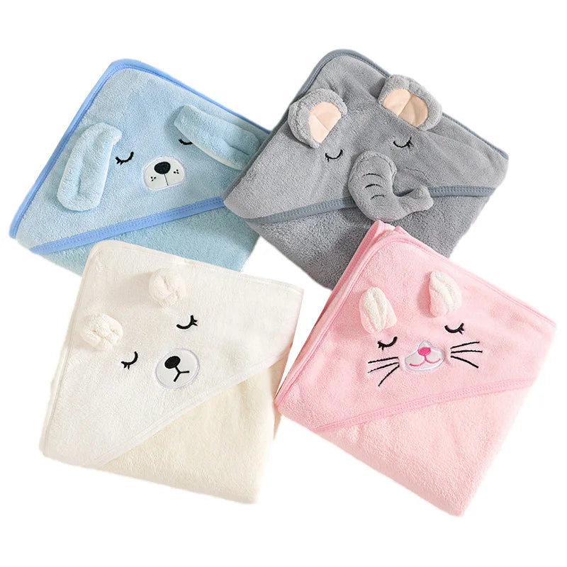 Toalla de baño para bebé con capucha