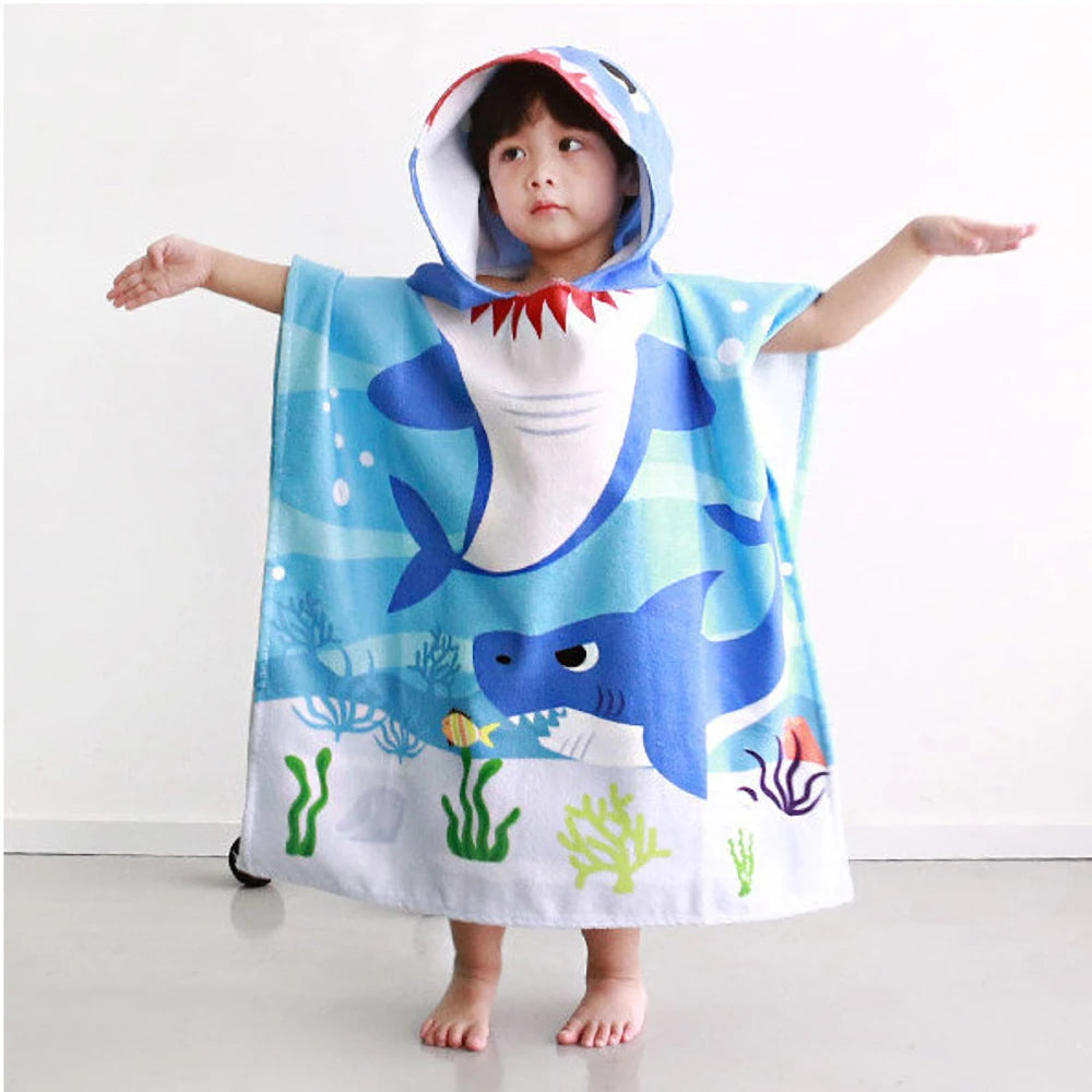 Toalla de playa con capucha para niños