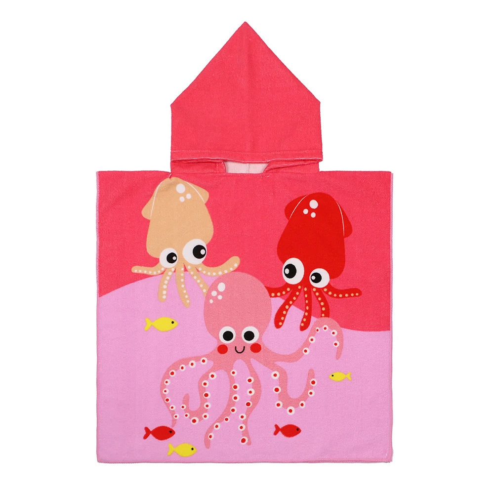 Toalla de playa con capucha para niños