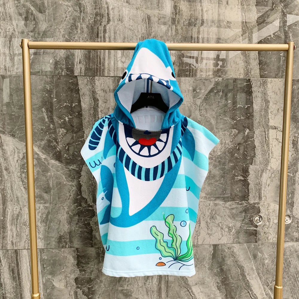 Toalla de playa con capucha para niños
