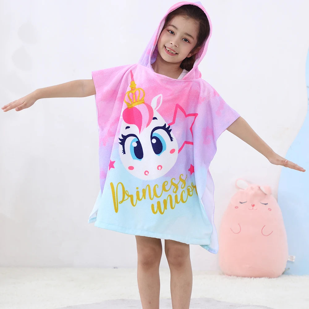 Toalla de playa con capucha para niños