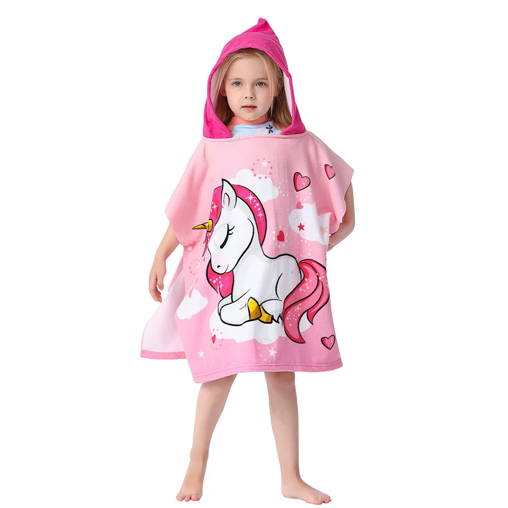 Toalla de playa con capucha para niños
