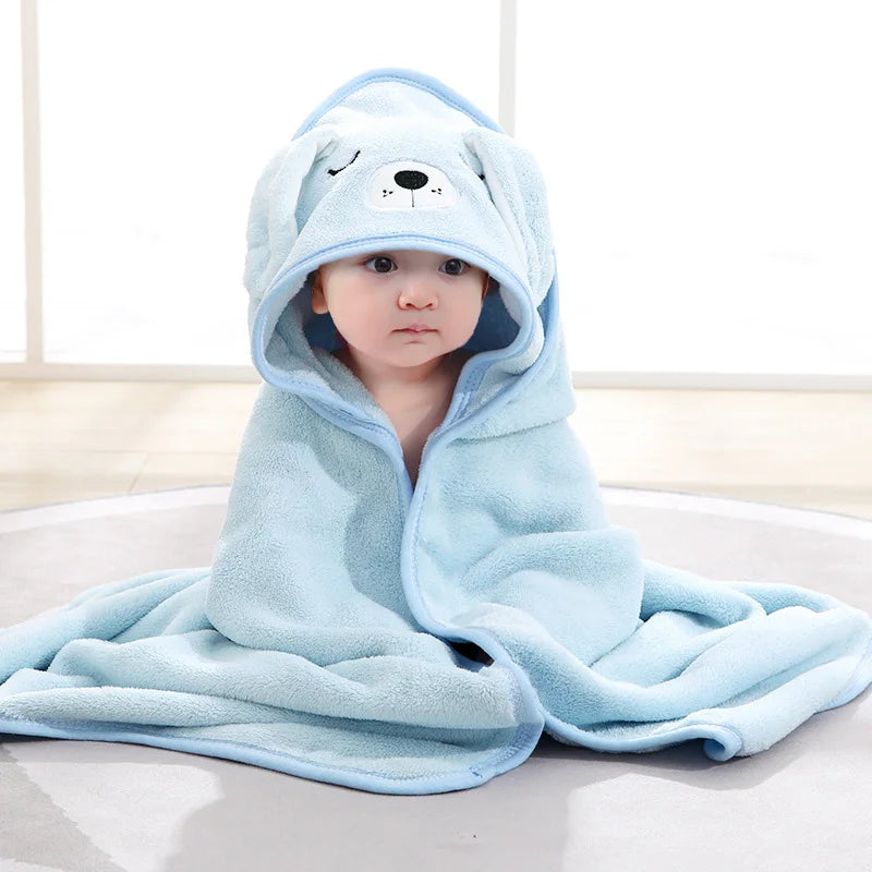 Toalla de baño para bebé con capucha