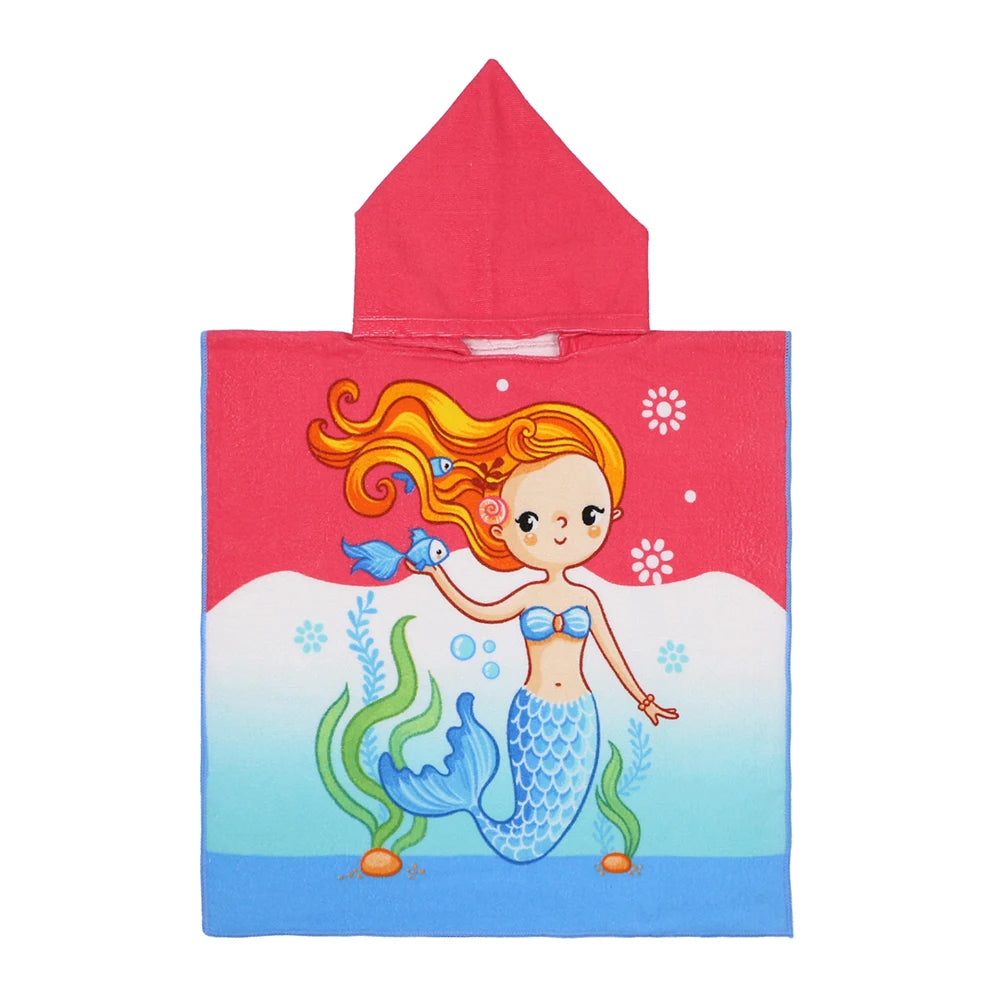 Toalla de playa con capucha para niños