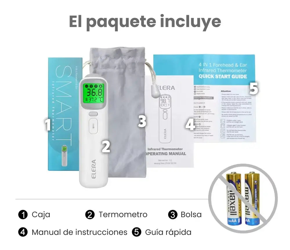 Termómetro digital por infrarrojos para bebés y adultos