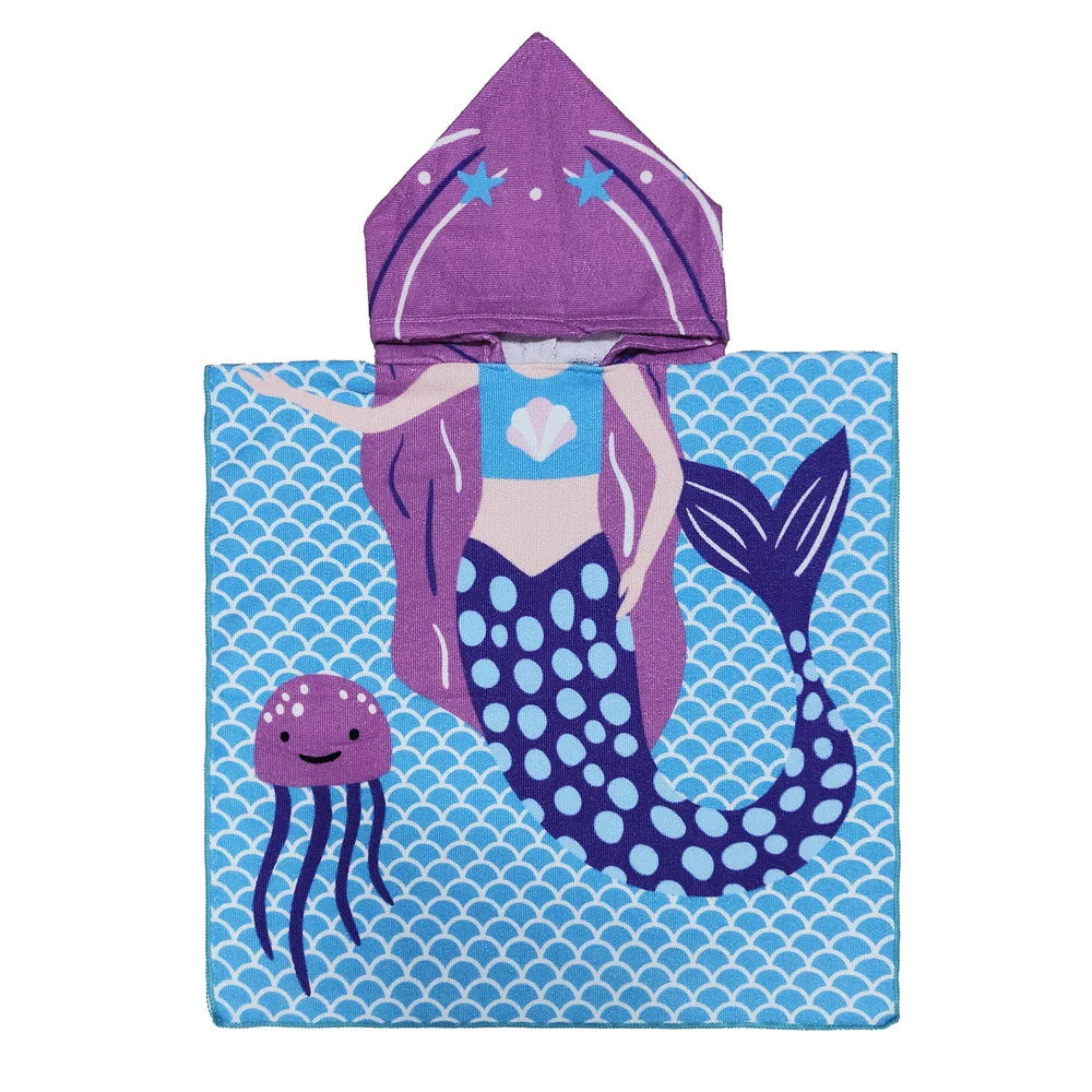 Toalla de playa con capucha para niños