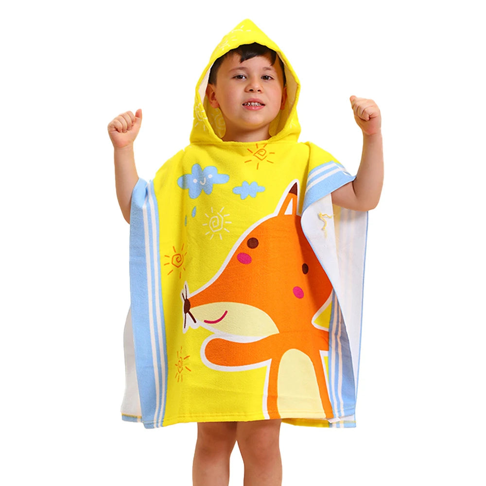 Toalla de playa con capucha para niños