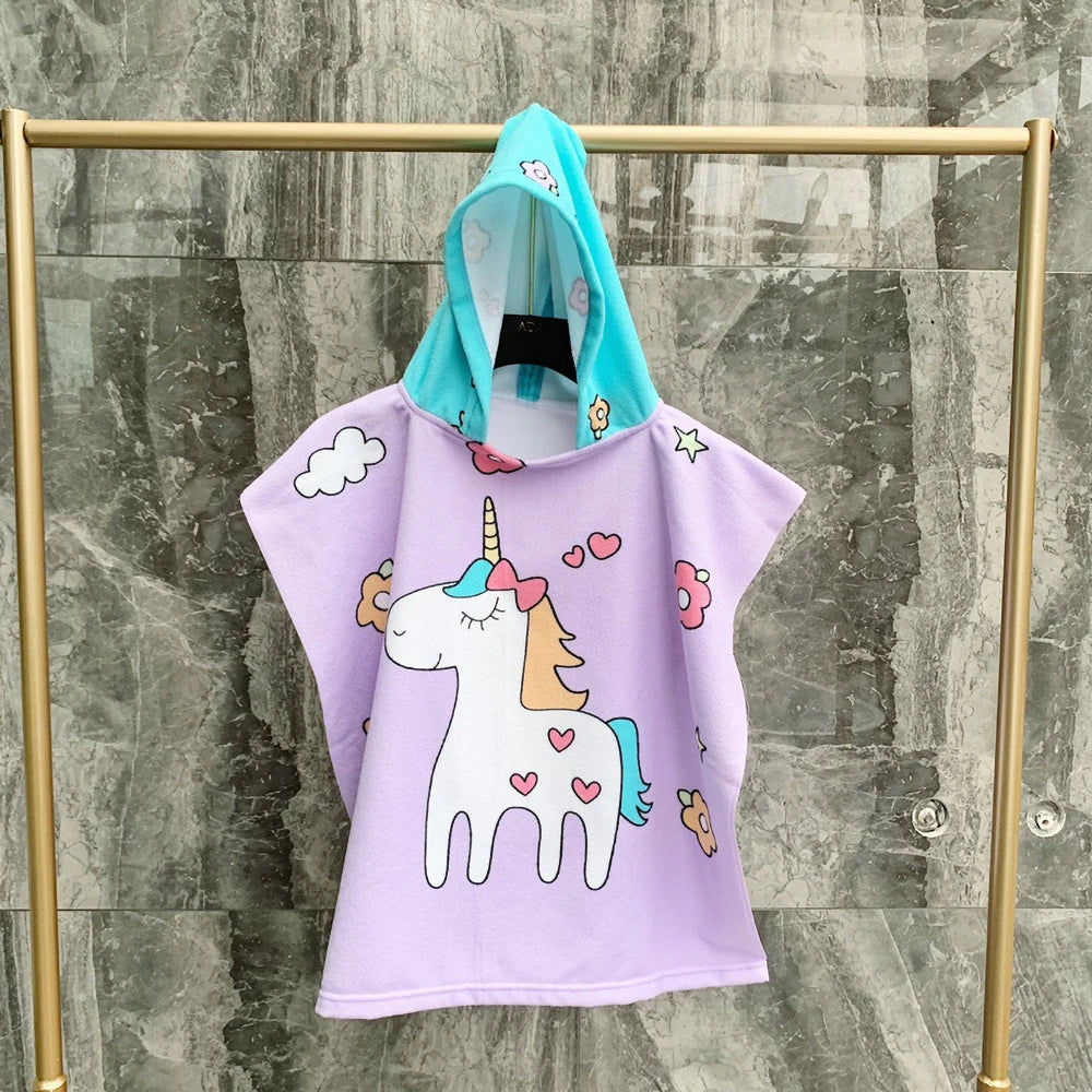 Toalla de playa con capucha para niños