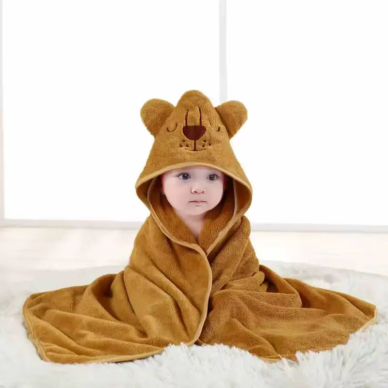 Toalla de baño para bebé con capucha