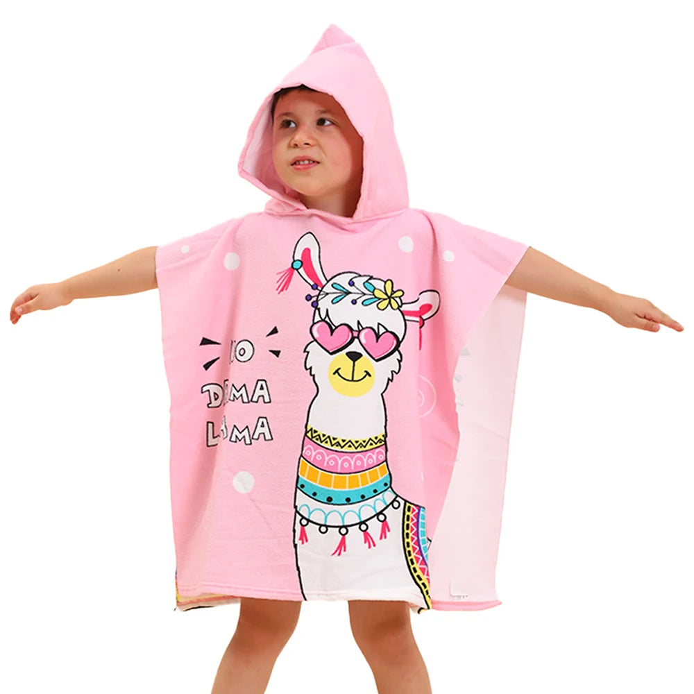 Toalla de playa con capucha para niños
