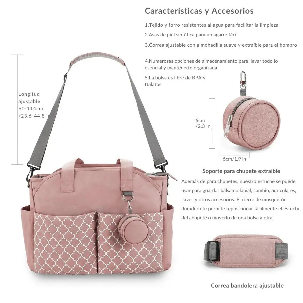 Bolsa de maternidad versátil y elegante
