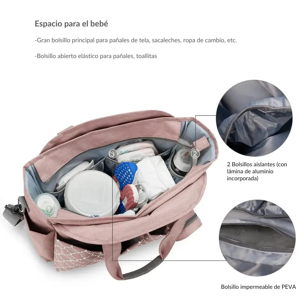 Bolsa de maternidad versátil y elegante