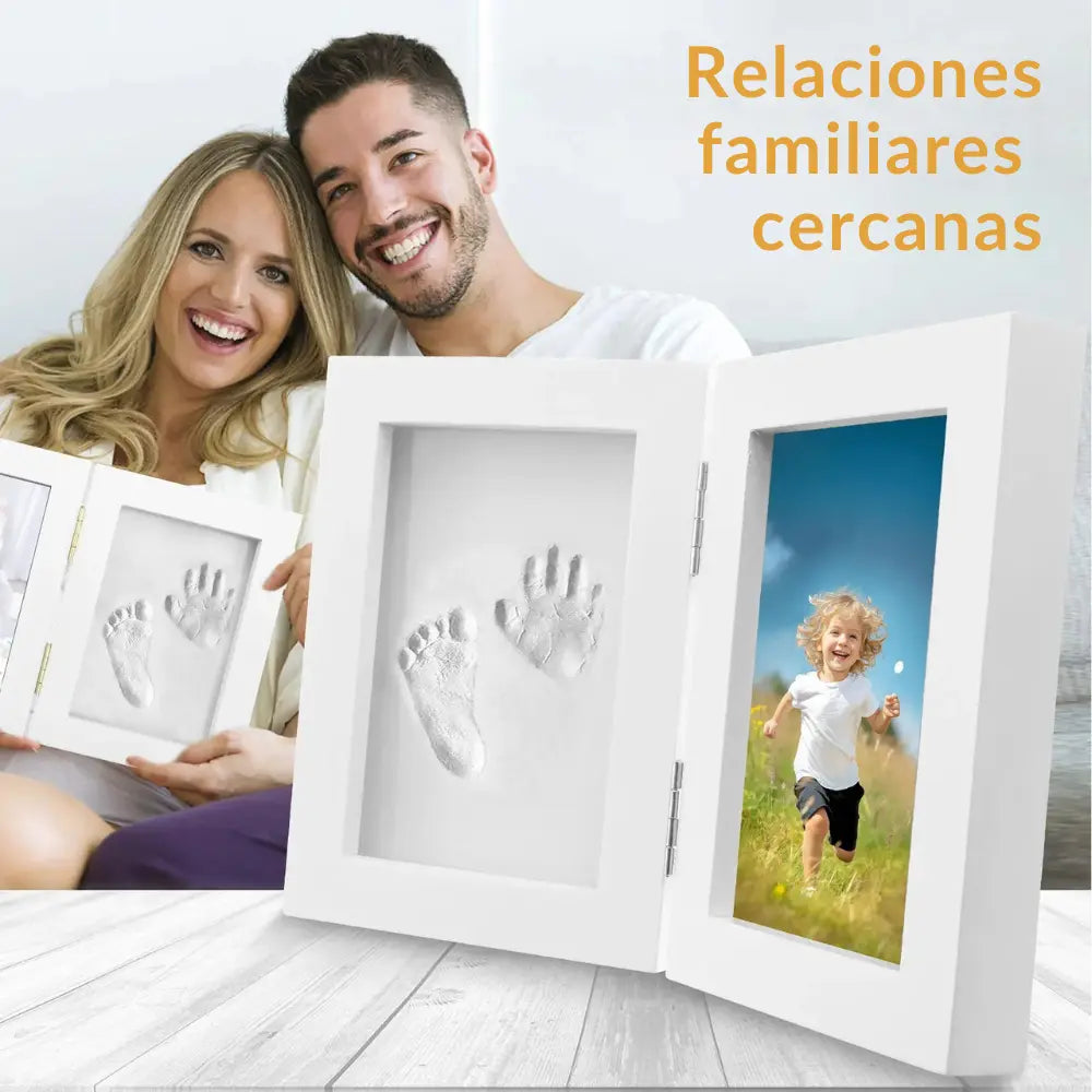 Marco de fotos para huellas y manos de bebé