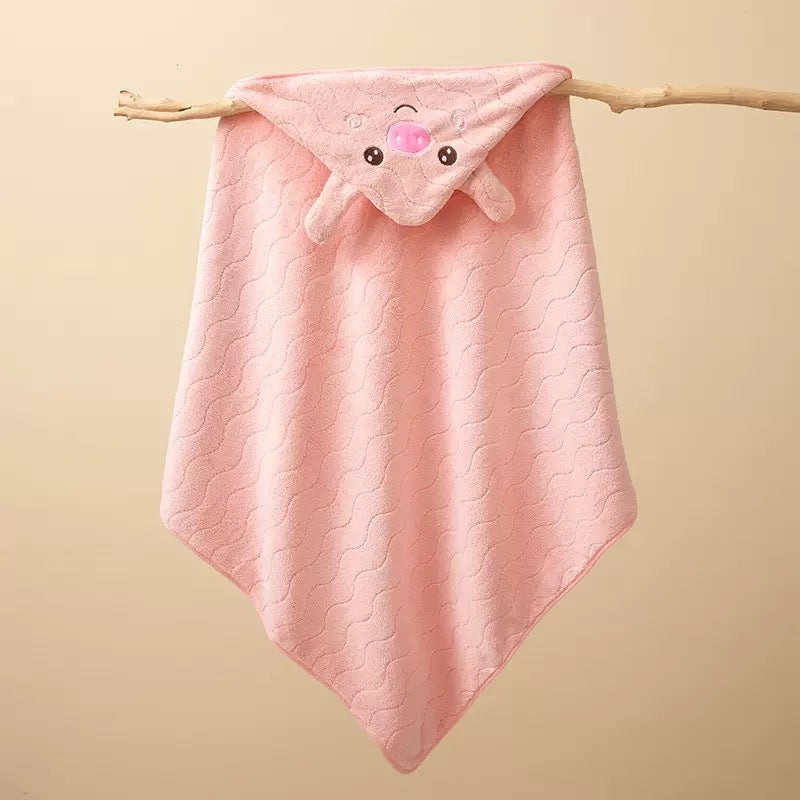 Toalla de baño con capucha de animales para bebé