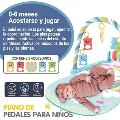 Gimnasio de actividades para bebé con piano