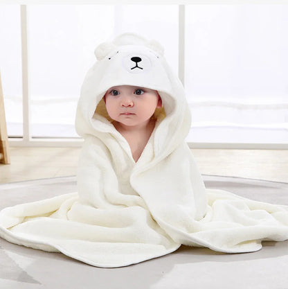 Toalla de baño para bebé con capucha