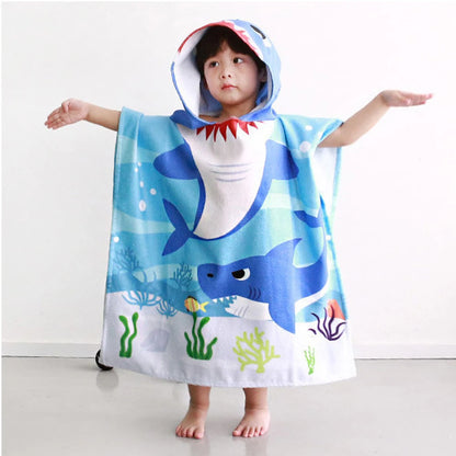Toalla de playa con capucha para niños