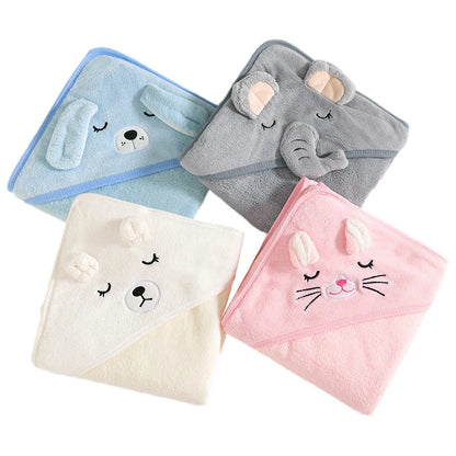 Toalla de baño para bebé con capucha
