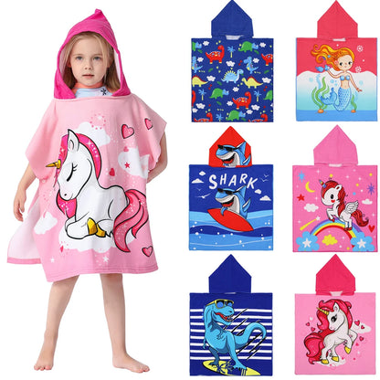 Toalla de playa con capucha para niños