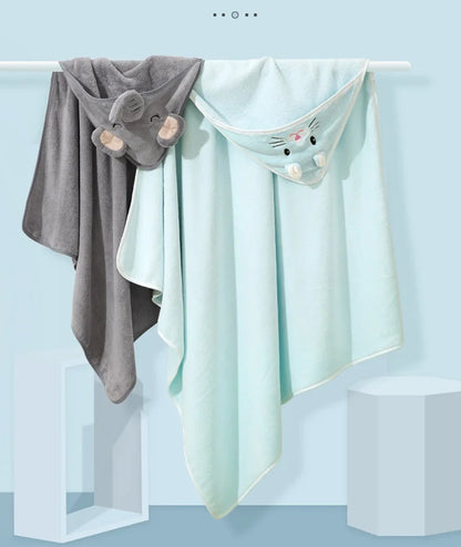 Toalla de baño para bebé con capucha