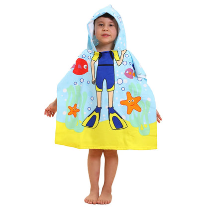 Toalla de playa con capucha para niños
