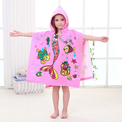 Toalla de playa con capucha para niños