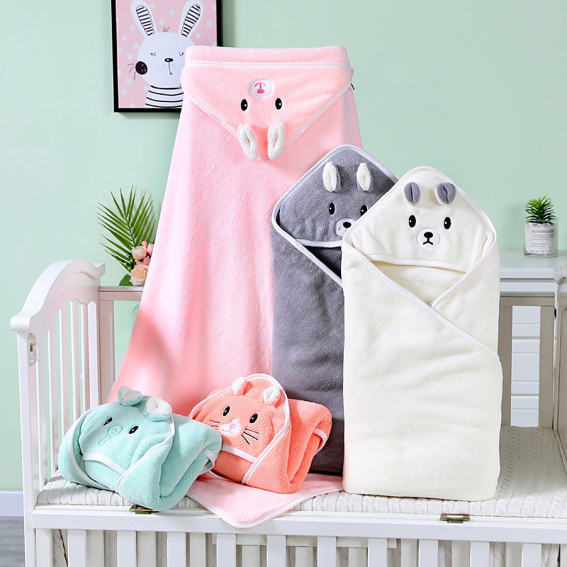 Toalla de baño con capucha de animales para bebé