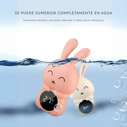 Termómetro digital flotante para baño de bebé con pantalla LED
