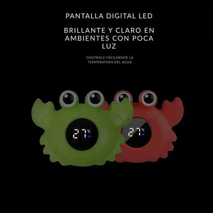 Termómetro digital flotante para baño de bebé con pantalla LED